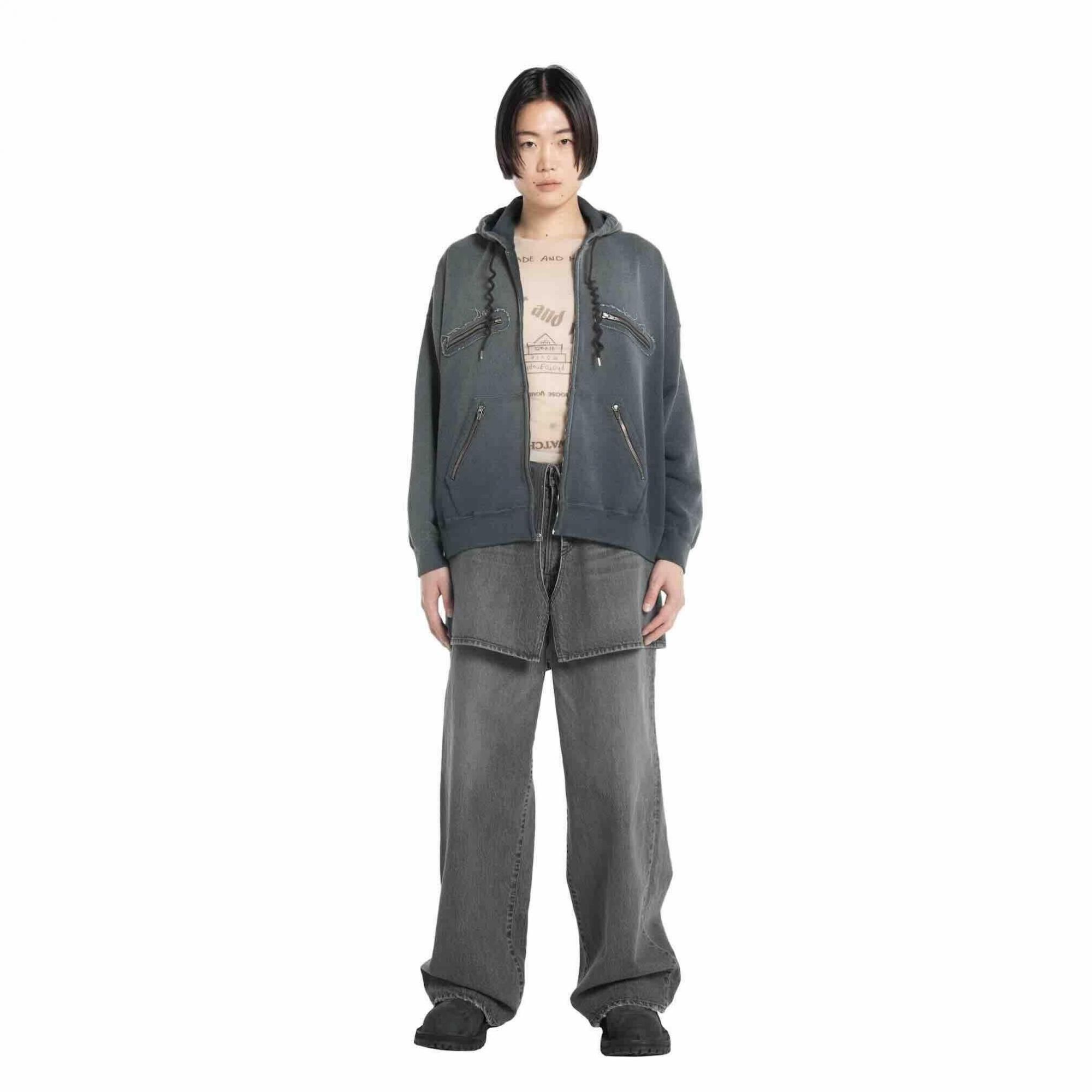 DAIRIKU<br />5-Zip Vintage Dyed Hoodie / Black<img class='new_mark_img2' src='https://img.shop-pro.jp/img/new/icons47.gif' style='border:none;display:inline;margin:0px;padding:0px;width:auto;' />