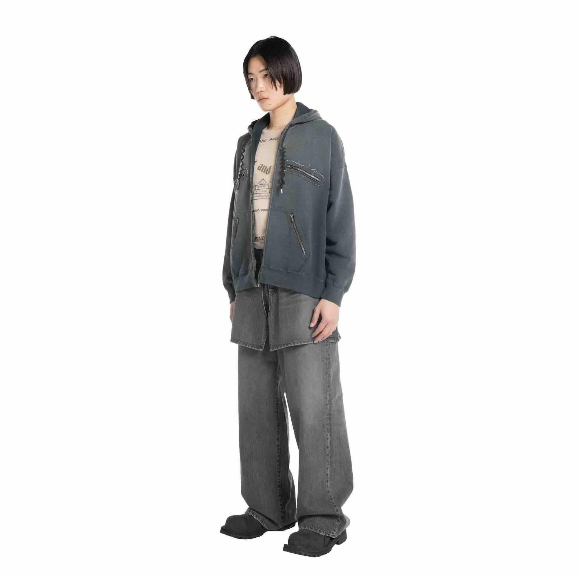 DAIRIKU<br />5-Zip Vintage Dyed Hoodie / Black<img class='new_mark_img2' src='https://img.shop-pro.jp/img/new/icons47.gif' style='border:none;display:inline;margin:0px;padding:0px;width:auto;' />