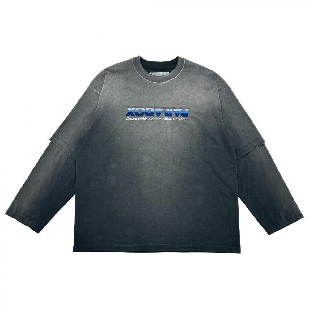 DAIRIKU<br />PARADOX Emboidery Swithing Tee / Black <img class='new_mark_img2' src='https://img.shop-pro.jp/img/new/icons47.gif' style='border:none;display:inline;margin:0px;padding:0px;width:auto;' />