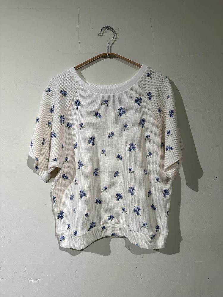 High Scream Center<br />CUT OFF SWEAT SH WAFFLE / IVORY<img class='new_mark_img2' src='https://img.shop-pro.jp/img/new/icons47.gif' style='border:none;display:inline;margin:0px;padding:0px;width:auto;' />