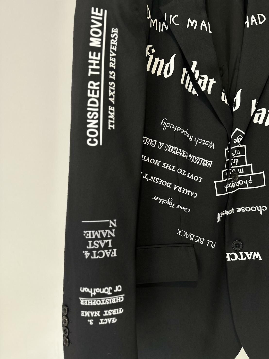 DAIRIKU<br />TATTOO Printed Tailored Jacket & TATTOO Adjuster Wide Slacks SET / Black<img class='new_mark_img2' src='https://img.shop-pro.jp/img/new/icons14.gif' style='border:none;display:inline;margin:0px;padding:0px;width:auto;' />