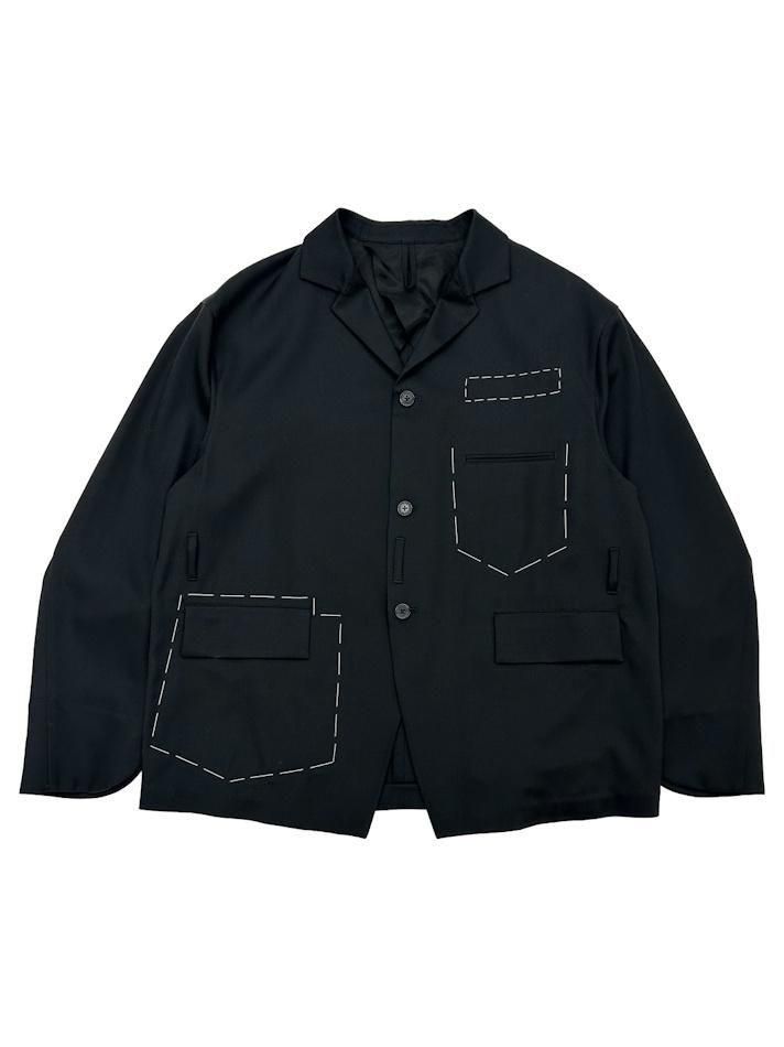 DAIRIKU<br />Draiping Tailored jacket & TATTOO Adjuster Wide Slacks SET / Black<img class='new_mark_img2' src='https://img.shop-pro.jp/img/new/icons14.gif' style='border:none;display:inline;margin:0px;padding:0px;width:auto;' />