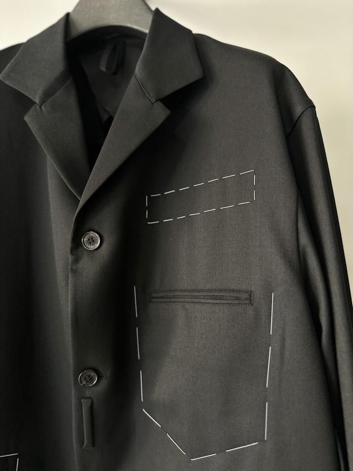 DAIRIKU<br />Draiping Tailored jacket & TATTOO Adjuster Wide Slacks SET / Black<img class='new_mark_img2' src='https://img.shop-pro.jp/img/new/icons14.gif' style='border:none;display:inline;margin:0px;padding:0px;width:auto;' />