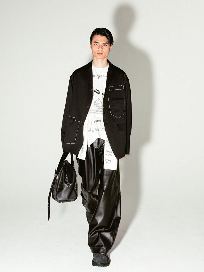 DAIRIKU<br />Draiping Tailored jacket & TATTOO Adjuster Wide Slacks SET / Black<img class='new_mark_img2' src='https://img.shop-pro.jp/img/new/icons14.gif' style='border:none;display:inline;margin:0px;padding:0px;width:auto;' />