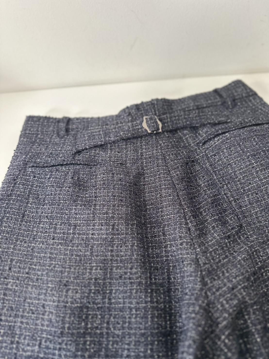 DAIRIKU<br />Adjuster Tweed Wide Slacks / Navy<img class='new_mark_img2' src='https://img.shop-pro.jp/img/new/icons47.gif' style='border:none;display:inline;margin:0px;padding:0px;width:auto;' />