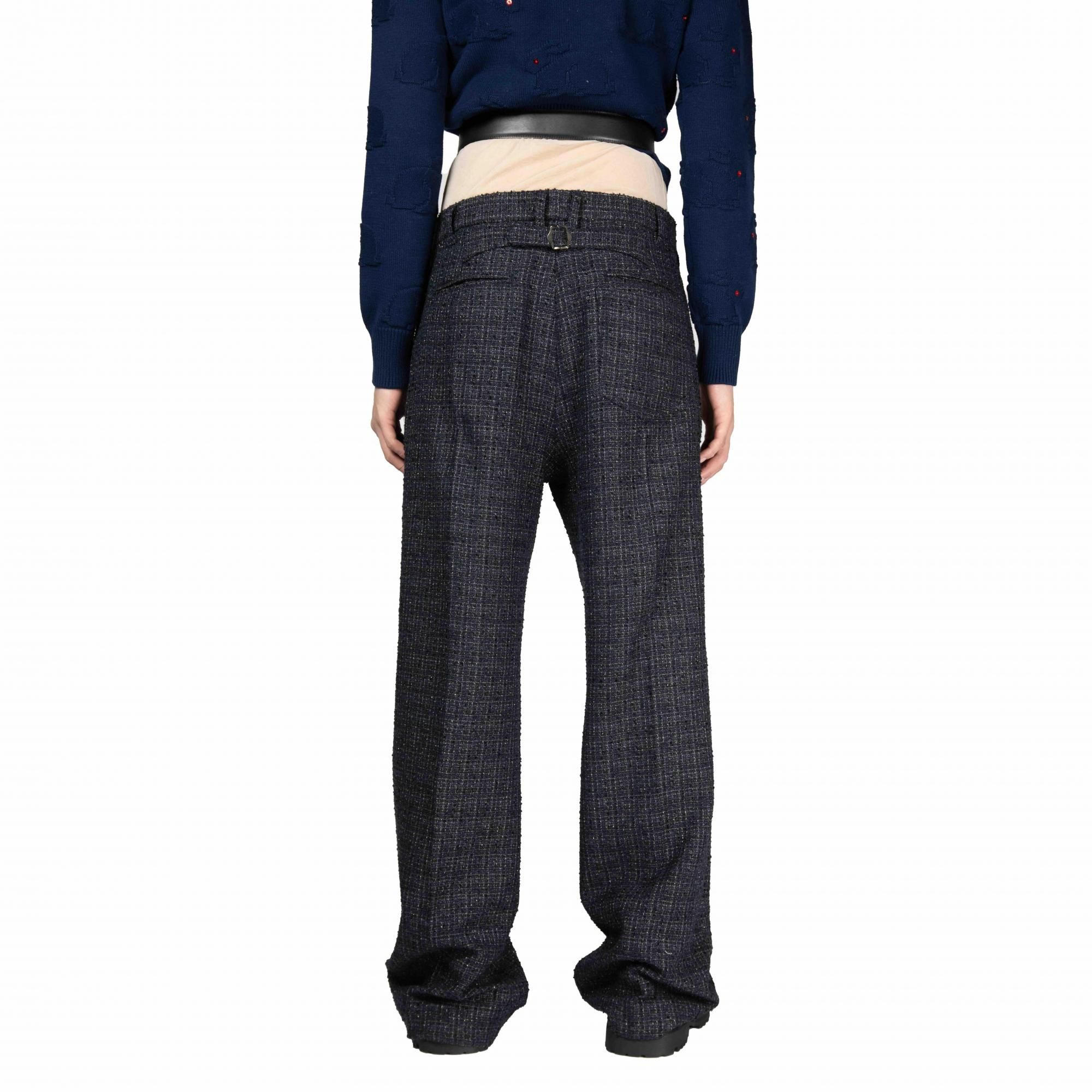 DAIRIKU<br />Adjuster Tweed Wide Slacks / Navy<img class='new_mark_img2' src='https://img.shop-pro.jp/img/new/icons47.gif' style='border:none;display:inline;margin:0px;padding:0px;width:auto;' />
