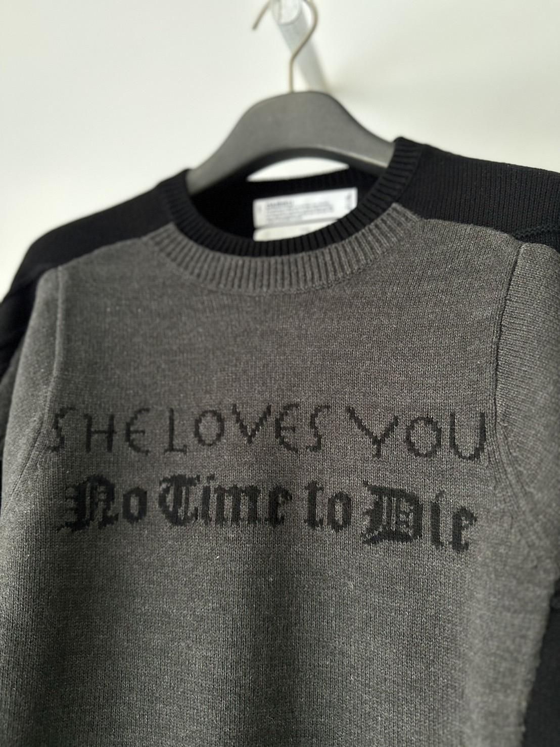 DAIRIKU<br />Docking Lettered Knit / Grey&Black<img class='new_mark_img2' src='https://img.shop-pro.jp/img/new/icons47.gif' style='border:none;display:inline;margin:0px;padding:0px;width:auto;' />
