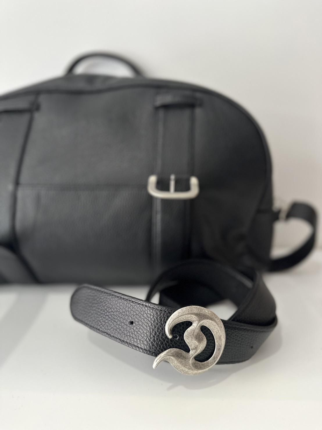 DAIRIKUD Buckle Velt Boston Bag / Black - Bora,Bora(ボラボラ)