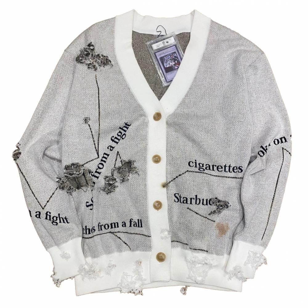 LITTLE.BEDROOM<br />damage alert cardigan / white<img class='new_mark_img2' src='https://img.shop-pro.jp/img/new/icons14.gif' style='border:none;display:inline;margin:0px;padding:0px;width:auto;' />