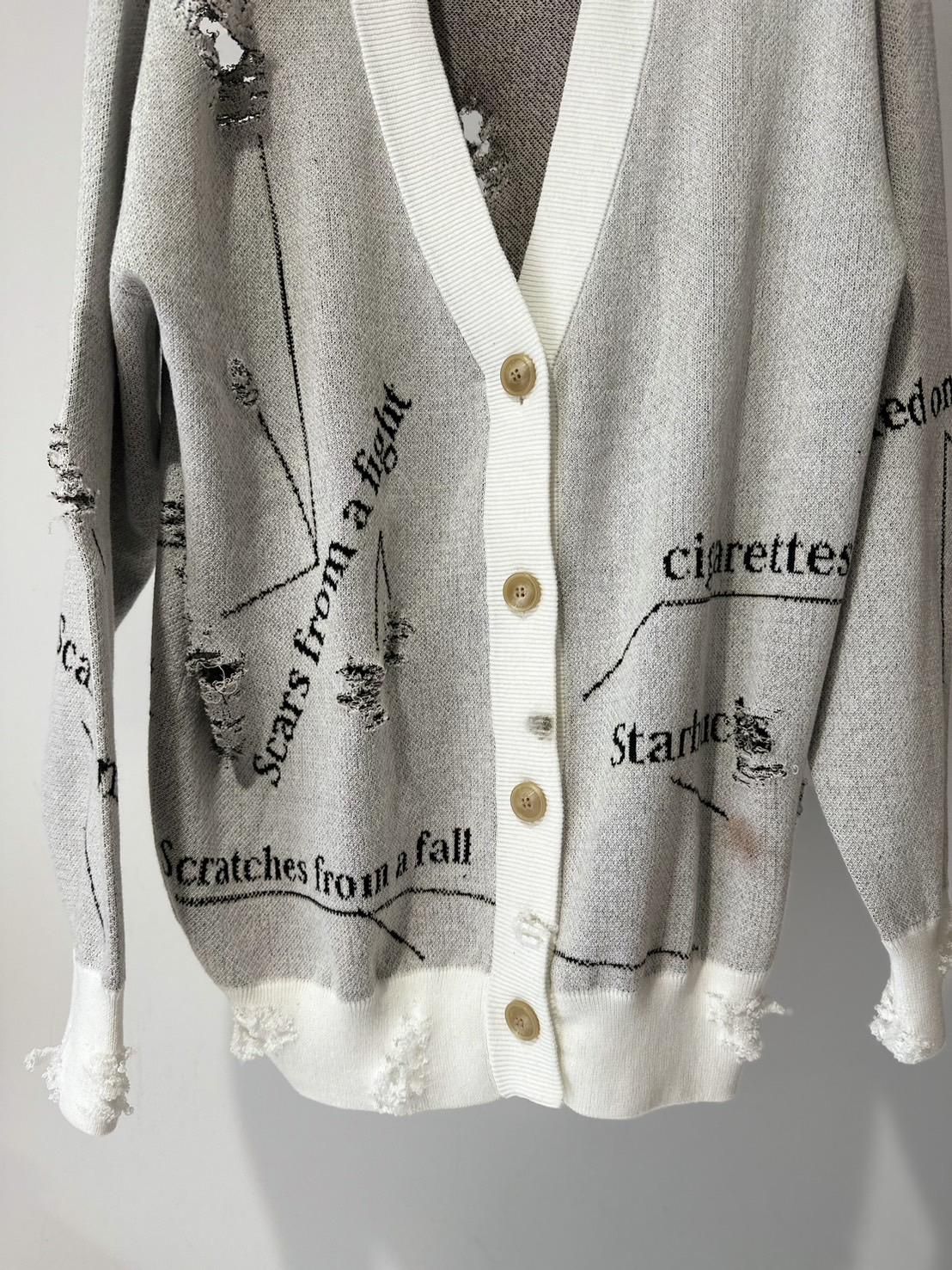 LITTLE.BEDROOM<br />damage alert cardigan / white<img class='new_mark_img2' src='https://img.shop-pro.jp/img/new/icons14.gif' style='border:none;display:inline;margin:0px;padding:0px;width:auto;' />