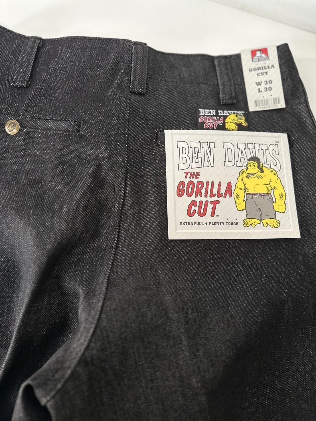 BEN DAVIS/٥ǥӥ<br />GORILLA CUT PANTS / BLACK DENIM<img class='new_mark_img2' src='https://img.shop-pro.jp/img/new/icons14.gif' style='border:none;display:inline;margin:0px;padding:0px;width:auto;' />
