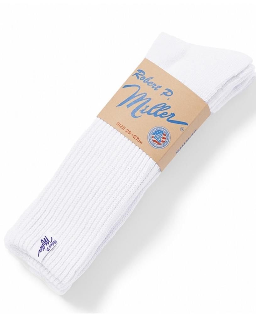 Robert P. miller<br />2P knee socks 25-27cm / WHITE<img class='new_mark_img2' src='https://img.shop-pro.jp/img/new/icons14.gif' style='border:none;display:inline;margin:0px;padding:0px;width:auto;' />