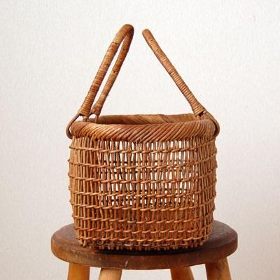 あけびかご/こだし編みロータイプ手提げかご あけびかご/こだし編みロータイプ手提げかご