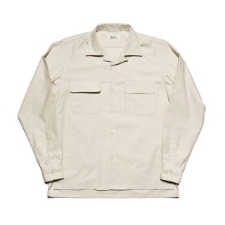 SEMI OPEN COLLAR SHIRTS / NATURAL