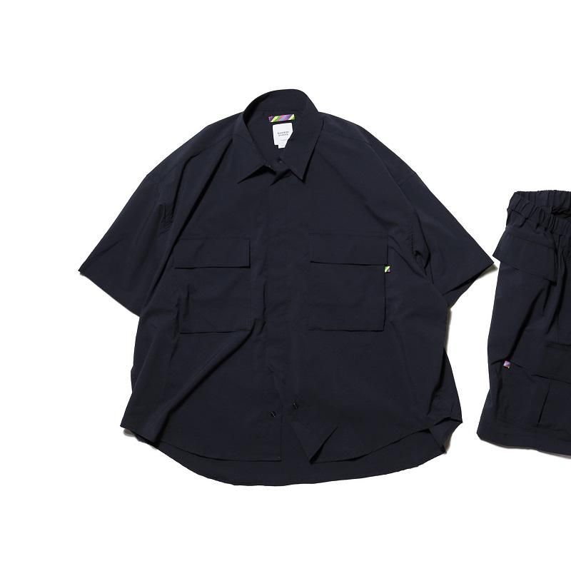 is-ness SHORT SLEEVE SEERSUCKER WORK SHIRT - horkew