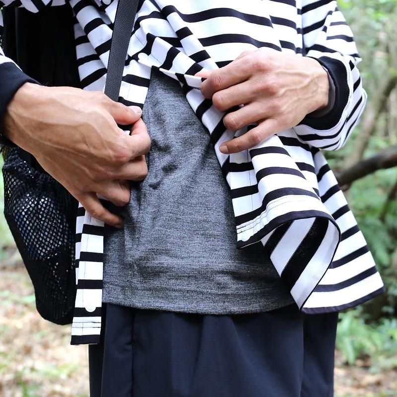 MOUNTAIN RESEARCH HIKING CREWNECK BORDER SHIRT - horkew