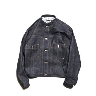 stand collar jacket <br>indigo