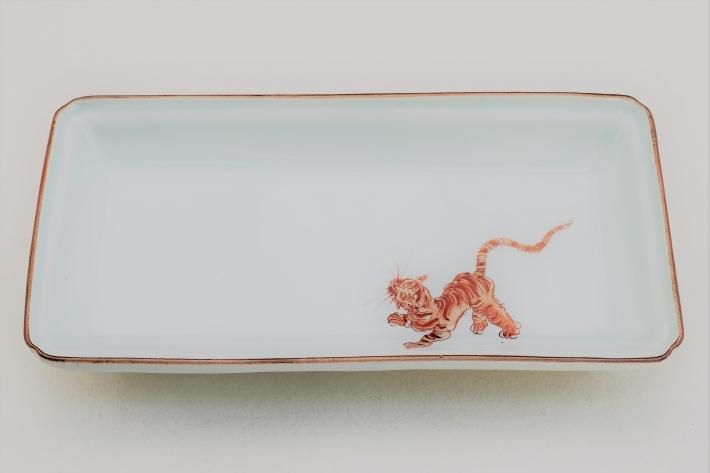 浜野まゆみ 小皿2枚組 鶴 ねずみとかぼちゃ 初期作品