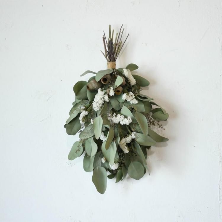 ポポラスベリー　アナベル　グリーン　ナチュラル　スワッグ　ドライフラワー ポポラスベリー アナベル グリーン ナチュラル スワッグ ドライフラワー