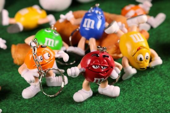 m&m's エムアンドエムズ PVCミニフィギュア キーチェーン ブルー 輸入