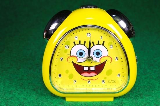 スポンジボブおむすびクロック フェイス 輸入雑貨/海外雑貨/直