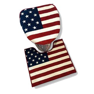 トイレカバー & マットセット  (61601)American Flag　USA