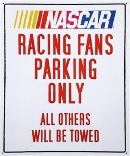 ティン サイン ナスカー NASCAR RACING FANS PARKING ONLY