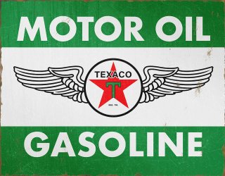 ティン サイン テキサコ Texaco Oil ＆ Gas 