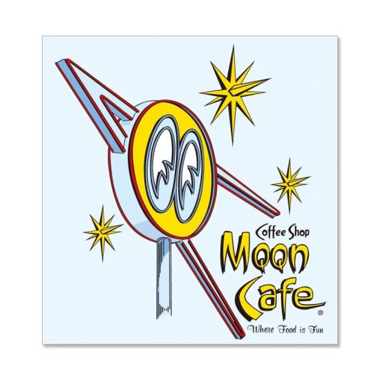 ムーンアイズ MOON Cafe ネオン ステッカー - 新潟のアメリカン雑貨屋といえば HONEYMUSTARD #ハニマスニイガタ