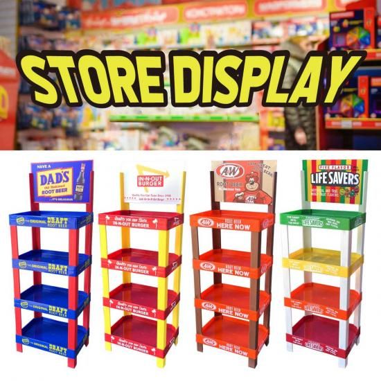 A&W STORE DISPLAY ストアディスプレイ 4段ラック A&W エアンドダブリュー エンダー ルートビア アドバタイジング