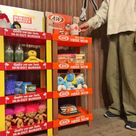 A&W STORE DISPLAY ストアディスプレイ 4段ラック A&W エアンドダブリュー エンダー ルートビア アドバタイジング