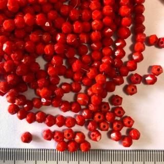 ヴィンテージガラスビーズ 赤 直径約5mm 30個 - アンティーク手芸材料 送料込み/直送 確認用 ヴィンテージ アンティーク ガラスビーズ 雑貨