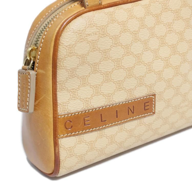 CELINE マカダム柄ロゴ刻印ミニハンドバッグ CELINE マカダム柄ボリード型ミニハンドバッグ (CELINE