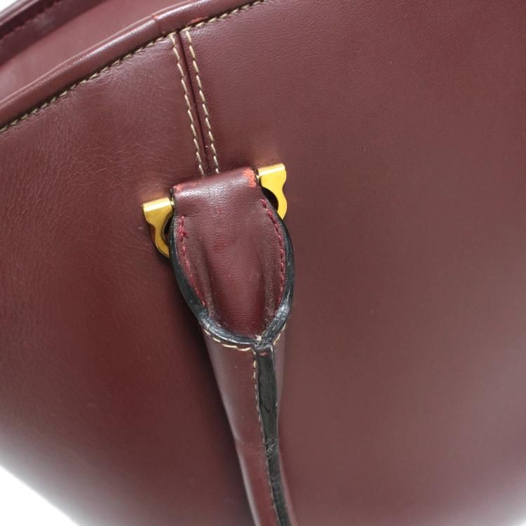 マストラインレザーハンドバッグ バケツ型 ヴィンテージ|カルティエ