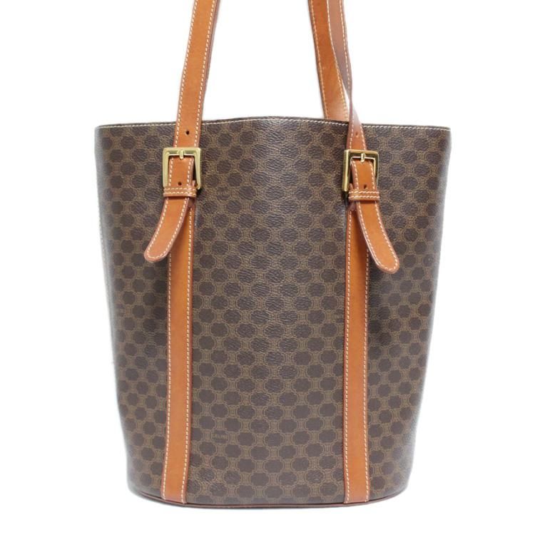 Celine セリーヌ ヴィンテージマカダム柄バケツ型トートショルダーバッグ ヴィンテージブランドの通販ショップrilish