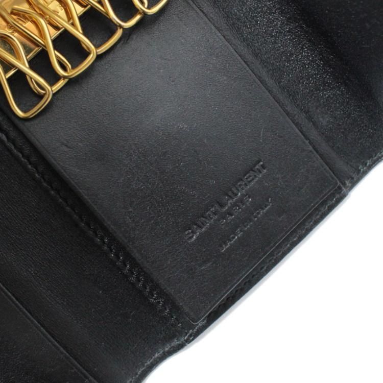 SAINT LAURENT PARIS サンローランパリロゴレザー6連キーケース