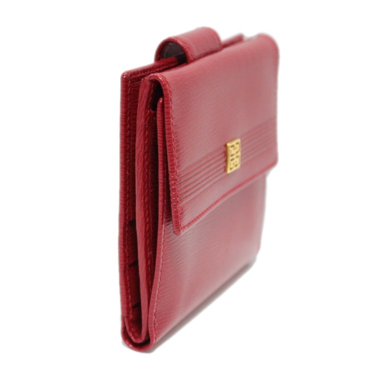 GIVENCHY ジバンシー ヴィンテージロゴ金具二つ折り財布 キーリングセット レッド - ヴィンテージブランドの通販ショップRILISH