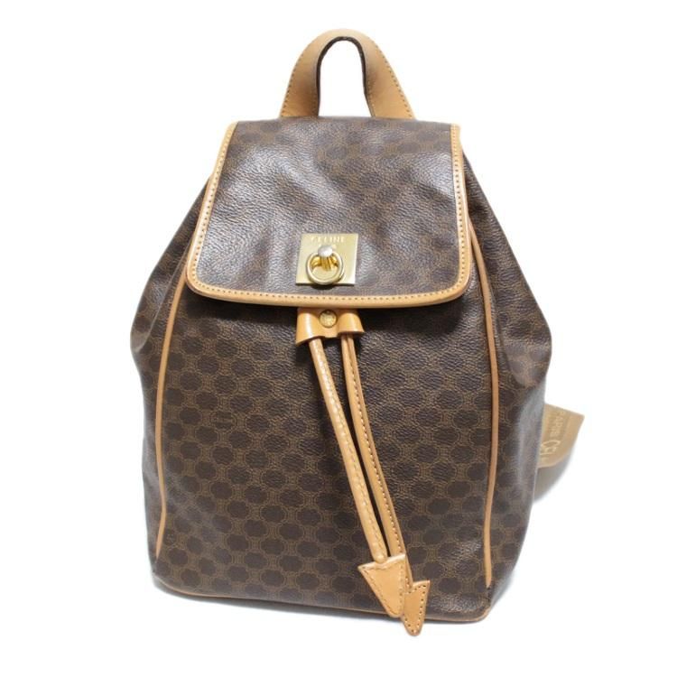 CELINE. セリーヌ ワンショルダー リュック マカダム柄 マカダム柄ロゴ