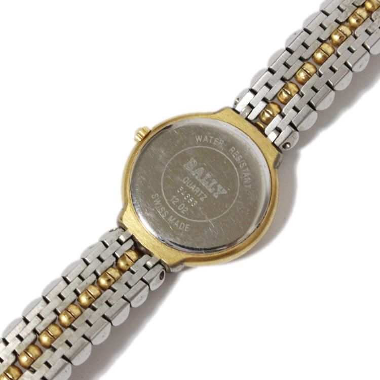 281 BALLY メンズ 時計 デイト　シルバー ゴールド グレージュ 281 BALLY メンズ 時計 デイト シルバー ゴールド グレージュ