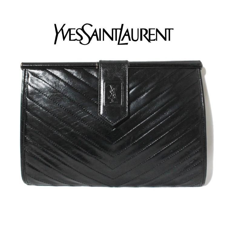 YvesSaintLaurent イブサンローラン クラッチバック YSLレザー