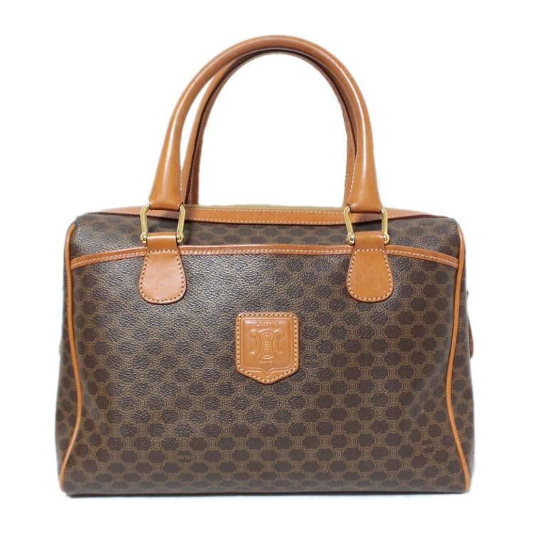 セリーヌ　ヴィンテージ マカダム　ハンドバッグ CELINE/セリーヌ】マカダム柄 ショルダーストラップ付き 2way