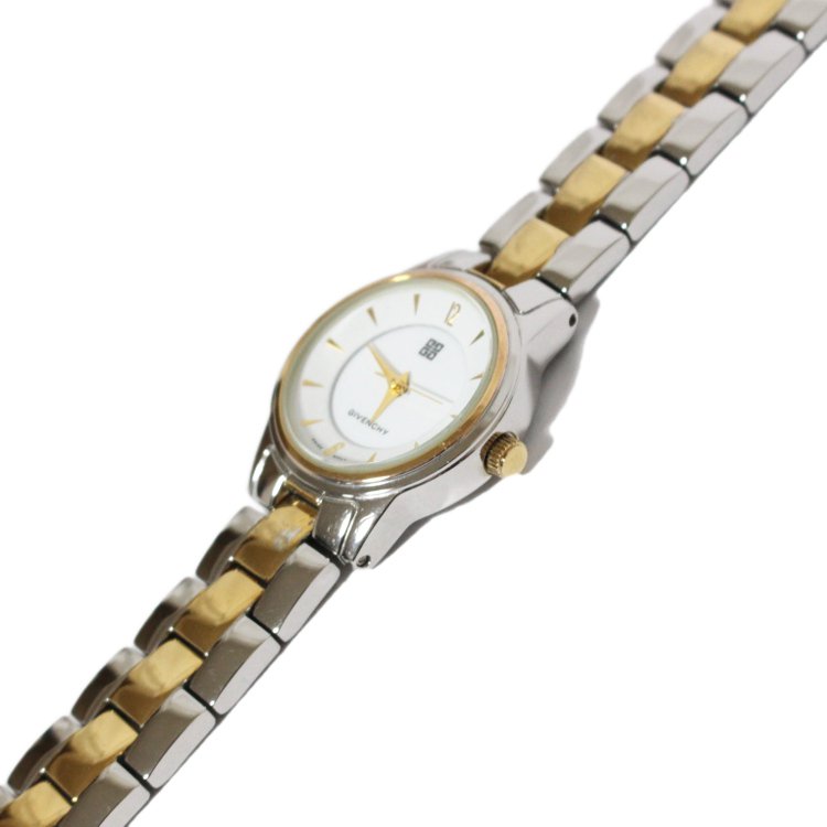 コンビカラーQZ腕時計 ホワイト ヴィンテージ|ジバンシー GIVENCHY 