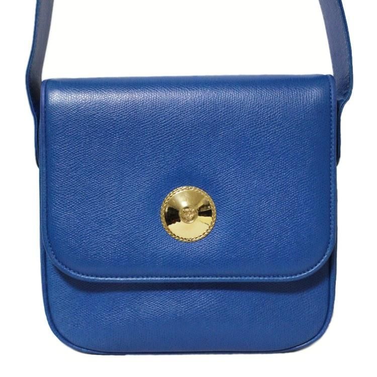 レザーショルダーバッグ ブルー ヴィンテージ|エムシーエム MCM