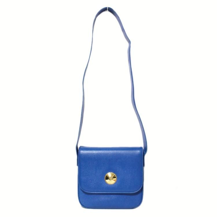 レザーショルダーバッグ ブルー ヴィンテージ|エムシーエム MCM