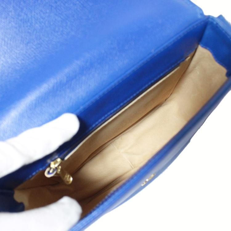 レザーショルダーバッグ ブルー ヴィンテージ|エムシーエム MCM