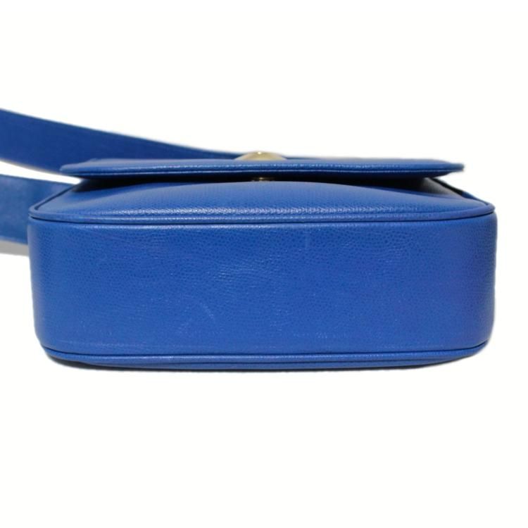 レザーショルダーバッグ ブルー ヴィンテージ|エムシーエム MCM