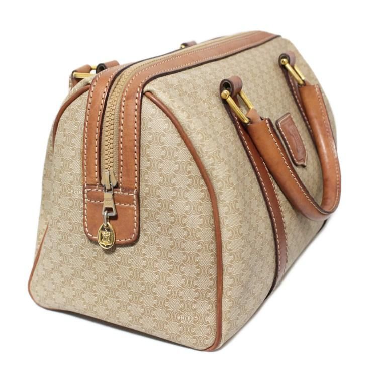 CELINE セリーヌ ヴィンテージマカダム柄ボストンハンドバッグ ...