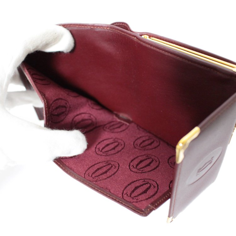 マストラインがま口二つ折り財布 ヴィンテージ|カルティエ Cartier 