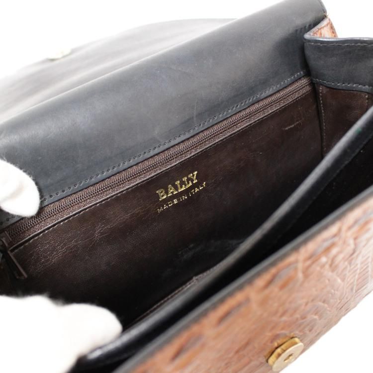 VINTAGE BALLY バリー 2way ショルダー シャイニングクロコ Yahoo!オークション -「クロコダイルバッグ」(バリー) (は)の