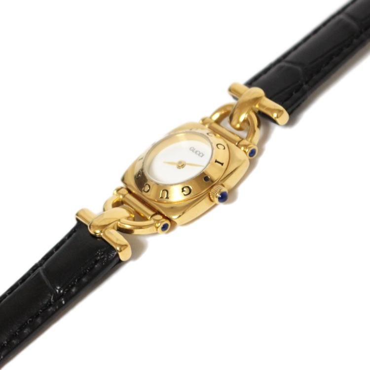 ホースビットレザーベルトQZ腕時計 6300L ヴィンテージ|グッチ GUCCI